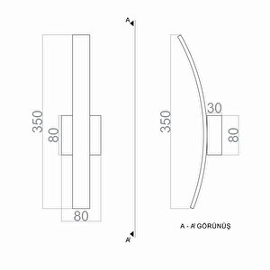 Voxlamp Camber Led Aplik 35 Cm 7 Watt