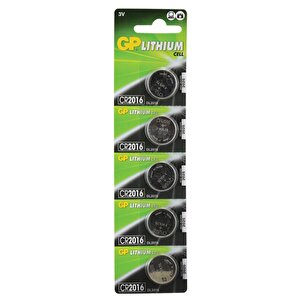 Gp Cr2016 3 Volt Li̇tyum Para Pi̇l 5li̇ Paket