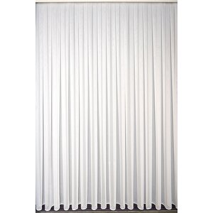 Tül Perde Düz Zigzag Desen 1x3 Sık Pile 1 . Kalite Kırık Beyaz 500x260 cm