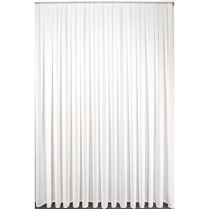 Tül Perde Düz Zigzag Desen 1x3 Sık Pile 1 . Kalite Kırık Beyaz