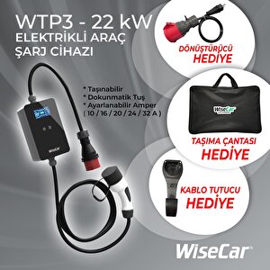 Wisecar Wtp3 22 Kw Taşınabilir Elektrikli Araç Şarj Cihazı