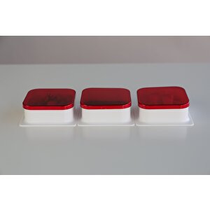 6 Adet Kapaklı Kare Kahvaltılık Kase Peynirlik Zeytinlik Reçellik Tabak Kahvaltı Kasesi