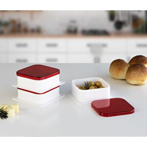 6 Adet Kapaklı Kare Kahvaltılık Kase Peynirlik Zeytinlik Reçellik Tabak Kahvaltı Kasesi
