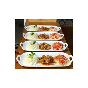 2 Adet Tavuk Dünyası Model Servis Tabağı Sunum Tabağı 34x16 Cm