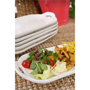 2 Adet Tavuk Dünyası Model Servis Tabağı Sunum Tabağı 34x16 Cm