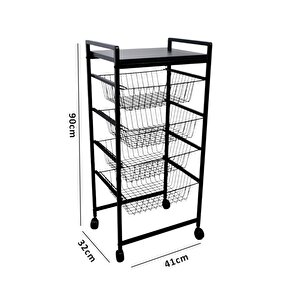 Digithome Metal 4 Katlı Patates Soğan Sepeti Sebzelik Düzenleyici Mrs-018 1-1-369
