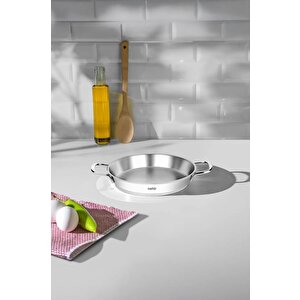 Nehir Silver Çelik 18 Cm Kapaksız Omlet Sahan