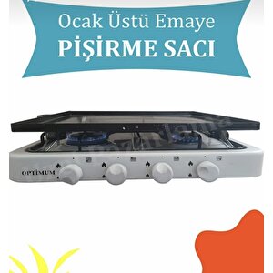 Ocak Üstü Katmer Sacı Emayeli Katlanır Ayaklı