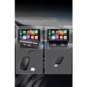 Tori̇ma X8 Mini Kablosuz Carplay Usb Ve Type-c Uyumlu Araç Multimedya Dönüştürücü Adaptörü