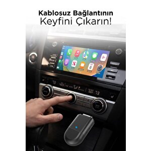 Tori̇ma Tab06 Mini 2in1 Kablosuz Carplay Usb Ve Type-c Uyumlu Araç Multimedya Dönüştürücü Adaptörü