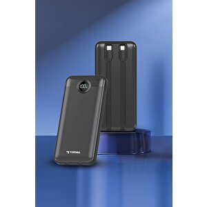 Torima Trm-1015 Siyah 10000mah 2 Çıkışlı Taşınabilir Hızlı Şarj Dijital Göstergeli Powerbank