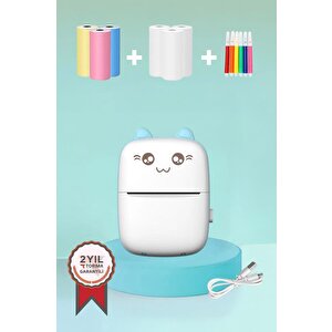 Torima C9 Mavi Mini Yazıcı Mini Taşınabilir Termal Yazıcı Kablosuz Bağlantı Ap Kontrol