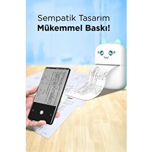 Torima C9 Mavi Mini Yazıcı Mini Taşınabilir Termal Yazıcı Kablosuz Bağlantı Ap Kontrol