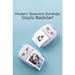 Torima C9 Mavi Mini Yazıcı Mini Taşınabilir Termal Yazıcı Kablosuz Bağlantı Ap Kontrol
