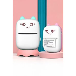 Torima C9 Pembe Mini Yazıcı Mini Taşınabilir Termal Yazıcı Kablosuz Bağlantı Ap Kontrol