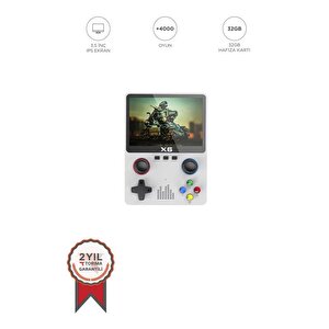 Torima X6 Beyaz 4000+ Klasik Oyunlu 3.5 İnç Ips Ekran Kablosuz Atari Retro Oyun Konsolu