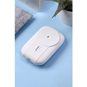 Torima Trm-1016 Beyaz 10000mah Manyetik Kablosuz Powerbank Magsafe Taşınabilir Hızlı Şarj Powerbank