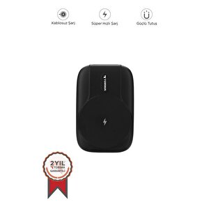 Torima Trm-1016 Siyah 10000mah Manyetik Kablosuz Powerbank Magsafe Taşınabilir Hızlı Şarj Powerbank