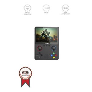 Torima X6 Siyah 4000+ Klasik Oyunlu 3.5 İnç Ips Ekran Kablosuz Atari Retro Oyun Konsolu