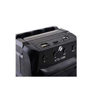 Kts-1096 Siyah Bluetooth Parti Hoparlörü 3 Inç × 2 Kablosuz Speaker Radyo-usb-tf Girişli