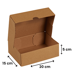 20x15x5 - 25 Adet Kesimli Kutu - Internet Ve Kargo Kutusu 25 Adet