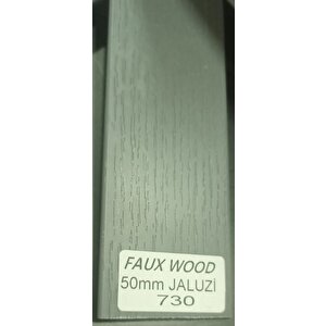 Gülsem Dekor Antrasit  Ahşap Görünümlü Jaluzi 50 Mm 100x180 cm