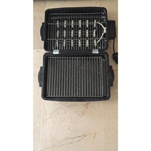 Tel Rezistanslı Elektrikli Emaye Izgara Mangal Barbekü Büyük Boy