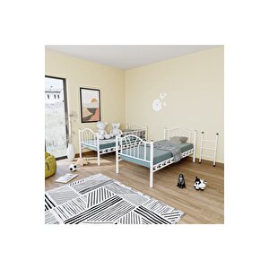 Bella 90x190 Yatak Ölçülü Genç Çocuk Odası Metal Ranza