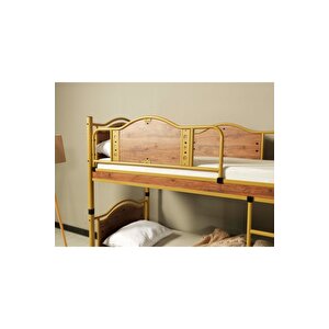 Avangard Genç Çocuk Odası Ahşap Başlık 90x190 Metal Ranza
