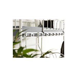 3 Kişilik Ebeveyn Yatak Odası 3lü Yazlık Misafir Metal Ranza 140*200 + 90*200