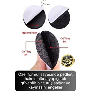 10 Adet Halı Kilim Koltuk Örtü Sabitleyici Kaydırmaz Cırt Kendinden Yapışkanlı Ped Yıkanabilir Bant
