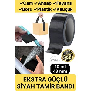 Çok Amaçlı Su Geçirmez Sızdırmaz Dayanıklı Boru Çatlak Onarım İzolasyon Siyah Tamir Bandı 48mm 10mt