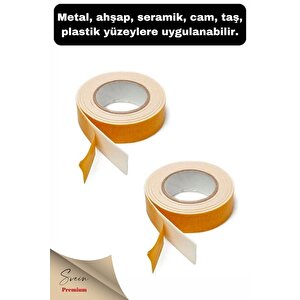 Süngerli Çift Taraflı Ultra Yapışkan Iç Dış Mekan Tamir Çok Amaçlı Köpük Bant 2 Mt 19 Mm