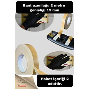 Süngerli Çift Taraflı Ultra Yapışkan Iç Dış Mekan Tamir Çok Amaçlı Köpük Bant 2 Mt 19 Mm