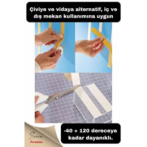 Süngerli Çift Taraflı Ultra Yapışkan Iç Dış Mekan Tamir Çok Amaçlı Köpük Bant 2 Mt 19 Mm