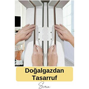 Premium Kapı Pencere Soğuk Toz Sızdırmaz İzolasyon Fitili Kendinden Yapışkanlı Isı Yalıtım 2x5=10 Mt