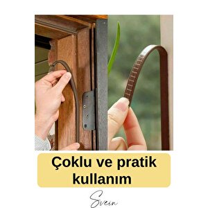 Premium Kapı Pencere Soğuk Toz Sızdırmaz İzolasyon Fitili Kendinden Yapışkanlı Isı Yalıtım 2x5=10 Mt