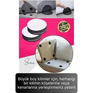 20 Adet Halı Kilim Koltuk Örtü Sabitleyici Kaydırmaz Cırt Kendinden Yapışkanlı Ped Yıkanabilir Bant