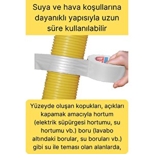 Çok Amaçlı Su Geçirmez Sızdırmaz Dayanıklı Izolasyon Beyaz Tamir Bandı 48 Mm 10 Mt 1 Adet