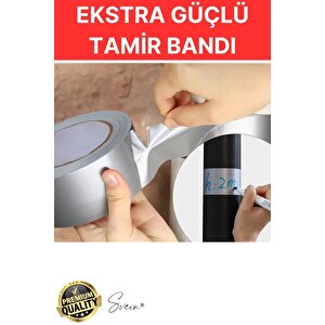 50 Adet 10 Mt Gri Lifli Tamir Takviye Onarım Bandı Su Geçirmez Sızdırmaz Kuvvetli Dayanıklı Çatlak