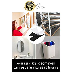 Premium Çivisiz Resim Çerçeve İz Bırakmaz Sökülebilen Tablo Asma Bandı 8'li Set Cırt Bant Yapışkan