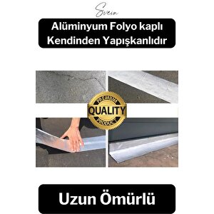72 Mm X 2 Mt Su Geçirmez Sızdırmaz Çatı Boru Dayanıklı Çamur Sakız Bant Alüminyum Tamir Bandı
