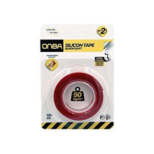 50 Kg Çift Taraflı Ekstra Güçlü Çok Amaçlı Tamir Silikon Bant Dış Mekan Montaj Bandı 18 Mm X 2 Mt