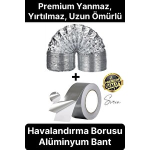 2'li Premium Yırtılmaz Kopmaz Ankastre Aspiratör Davlumbaz Havalandırma Borusu Alüminyum Folyo Bant