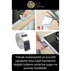 2'li Premium Yırtılmaz Kopmaz Ankastre Aspiratör Davlumbaz Havalandırma Borusu Alüminyum Folyo Bant
