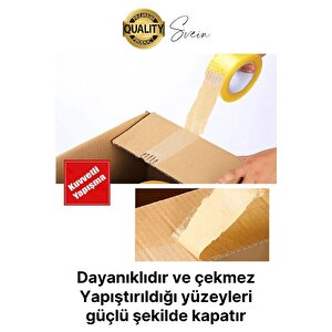 Ekstra Güçlü Yeni Formül 6 Adet 45 Mm X 100 Mt Koli Bandı Şeffaf Dayanıklı Bant Taşınma Ambalaj