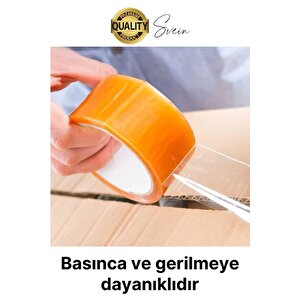 Ekstra Güçlü Yeni Formül 6 Adet 45 Mm X 100 Mt Koli Bandı Şeffaf Dayanıklı Bant Taşınma Ambalaj