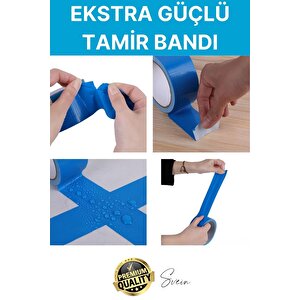 1 Adet 10 Mt Mavi Tamir Takviye Kapatıcı Güçlü Onarım Bandı Su Geçirmez Sızdırmaz Dayanıklı Çatlak