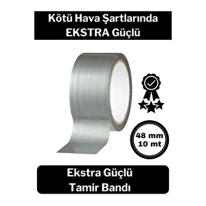 Çok Amaçlı Su Geçirmez Sızdırmaz Dayanıklı İzolasyon Gri Tamir Bandı 48 Mm 10 Mt 1 Adet