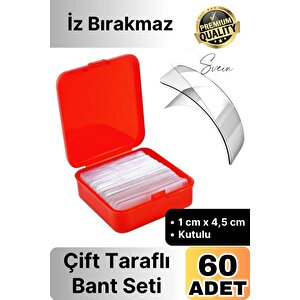 Kutulu Mini Çift Taraflı Bant Seti 60 Parça İz Bırakmaz Güçlü Şeffaf Yapıştırıcı Montaj Bandı
